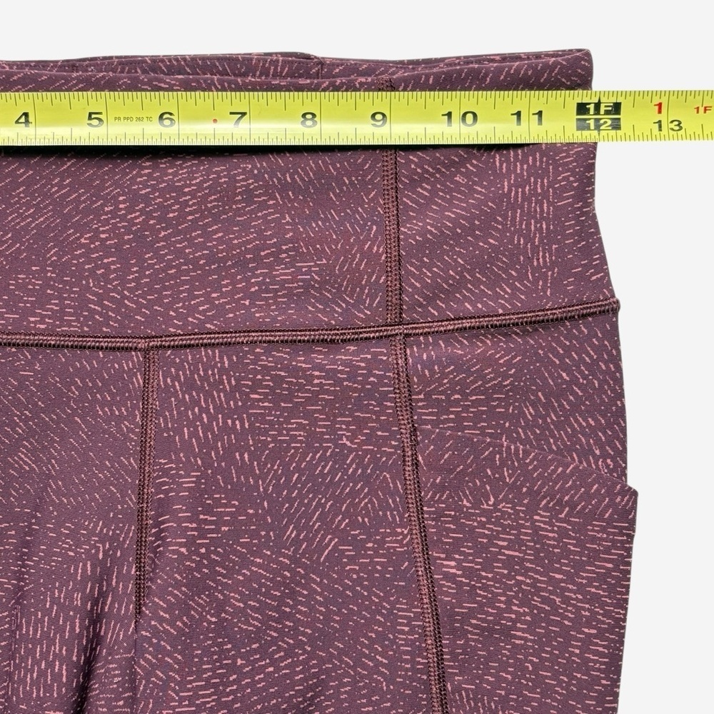Athleta Salutation Stash Pocket Rainwater Tight Size XS Burgundy Printed - Picture 7 of 13